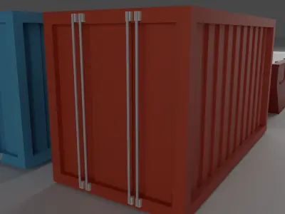 Lowpoly Palett Containers and Crates Free low-poly 3D model