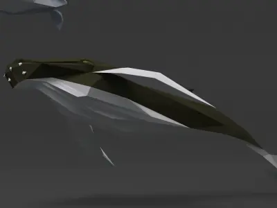 Low poly sea Low-poly 3D model