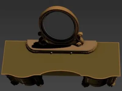 makeup tables 3D model 3D model