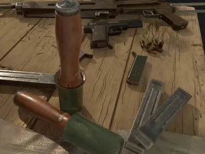 Hungarian Army Weapons from WW2 3D model