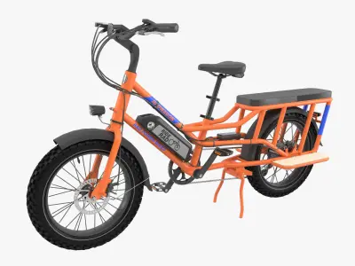 Radwagon electric bike with basket 3D model