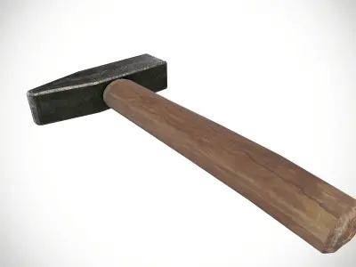 Hammer Low-poly 3D model 6