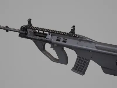 F90 Bullpup Rifle AUG Low-poly 3D model