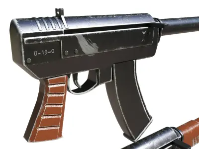 gun vintage uzi 3D model