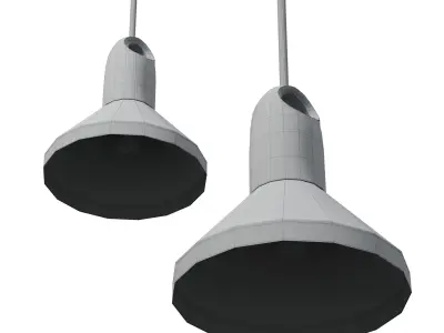 Matiere Industrial Vintage Pendant Light Low-poly 3D model