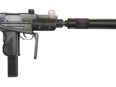 Mini Uzi Low-poly 3D model