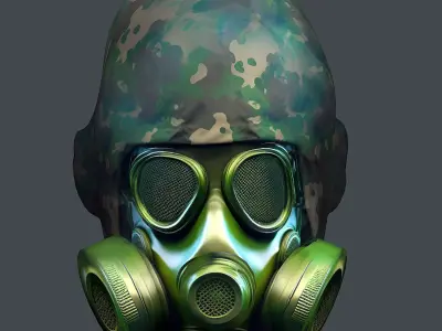 Helmet 3d model military combat Military Low-poly Low-poly 3D model 35