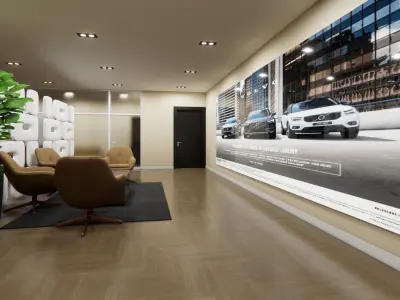 CAR CONSULTING SERVICE OFFICE Low-poly 3D model