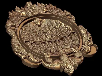 LAXMIJI NECKLACE DARBAR 3D print model