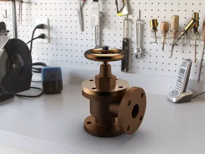 Steam Stop Valve Free 3D model
