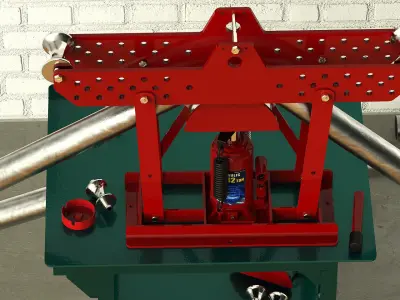 Bender machine with handle and poster Free 3D model