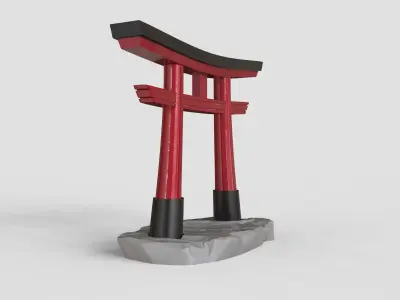 Torii Gate - Japanese Shinto Shrine 3D print model purchase