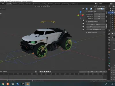 rocket league FREE 3D model road hog Free low-poly 3D model
