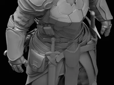 Knight in armor Free 3D model