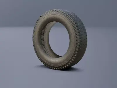Tire for truck GAZ 3307 Free low-poly 3D model