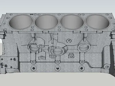 motor V8 main unit  3D model