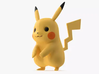 Pikachu Character Rigged for Cinema 4D 3D model