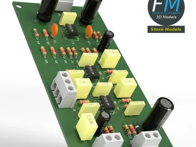 Electronic circuit 2 3D model