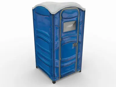 Portable toilet Low-poly 3D model purchase