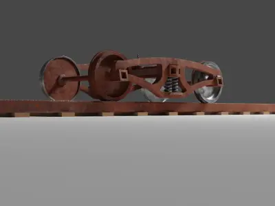 old train bogie  Free low-poly 3D model