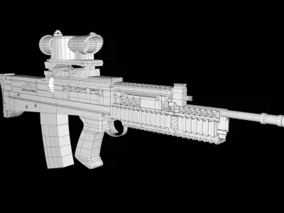 SA80 rifle  3D model