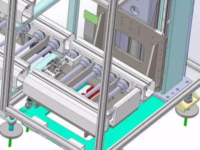 Double-layer conveyor with lifting at both ends 3D model