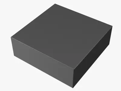 Square Box Black 3D model