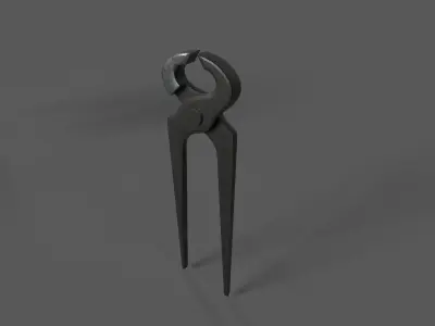 Pincers scissor pliers Low-poly 3D model