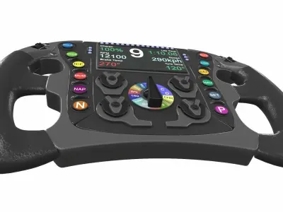 Car f1 steering wheel 2 min 3D model