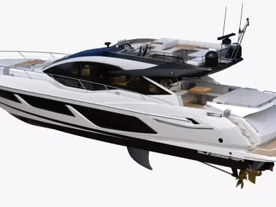 Luxury Motor Sport Yacht 3D model