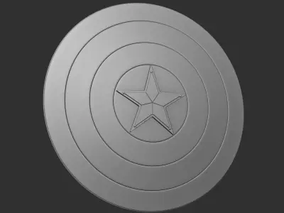 Capitain America Shield Keychain Free 3D print model