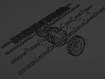 Push cart or Thela gari  3D model