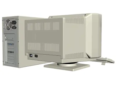 Vintage PC Old Personal Computer 3D model