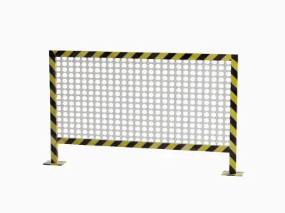 Road Barricade B 01 Low-poly 3D model