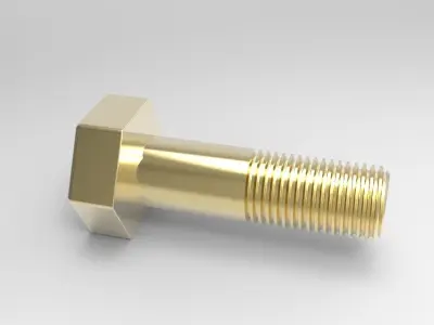 Bolt brass teflon threaded adapter Free 3D model