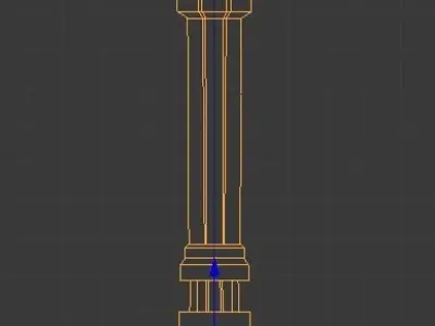 Realistic Temple pillar Free low-poly 3D model