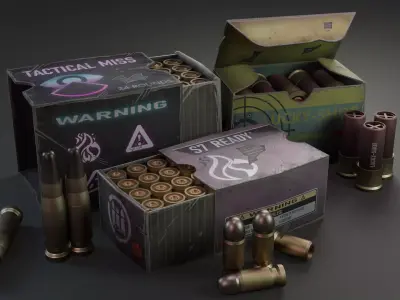 Ammo boxes 3D Model Pack