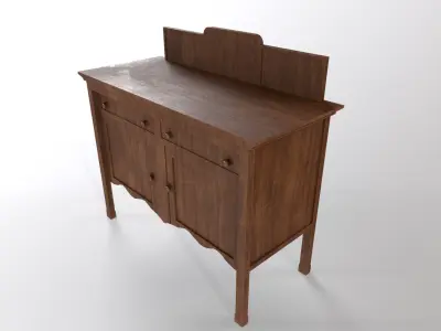 1930s Sideboard Low-poly 3D model