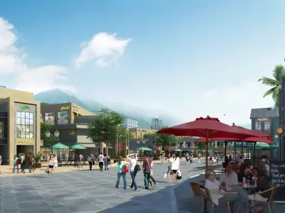 3Dmax fashion city commercial square building 65 3D model