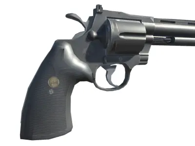 04-357 magnum-gun model 3d game ready model Low-poly 3D model Low-poly 3D model