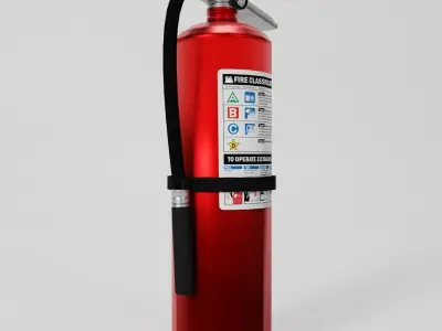 Low Poly Fire Extinguisher Low-poly 3D model