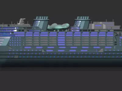 Customisable Cruise Ship Model 3D Printable 3D print model