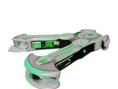 Futuristic SciFi Energy Axe Tool 3D model