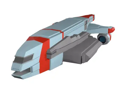 Low-poly spaceship Low-poly 3D model buy