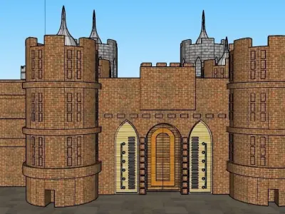 Castle 3d model Low-poly 3D model purchase