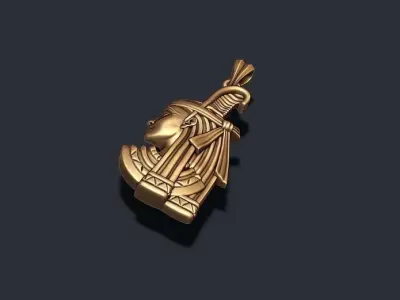 Egyptian Goddess Maat pendant 3D print model