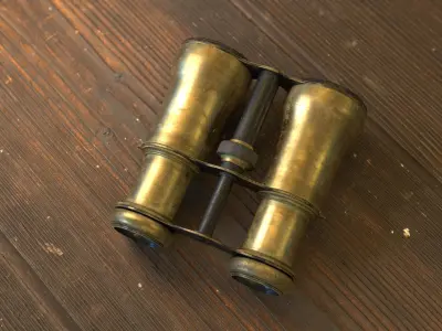 Vintage theatre binocular Low-poly 3D model