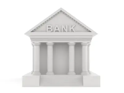 Bank Building Symbol 3D model buy