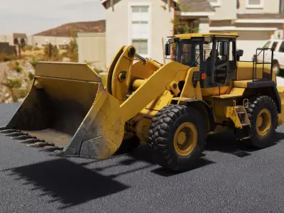 Wheel Loader Low-poly 3D model by PhilRivera from CGTrader