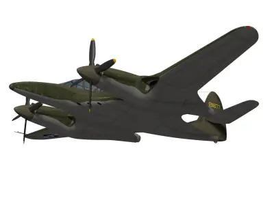 McDonnell XP-67 Bat 3D model
